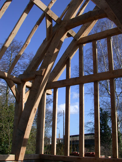 Cruck framed barn image Kennels Farm Needham Market. Cruck framed barn image